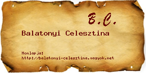 Balatonyi Celesztina névjegykártya